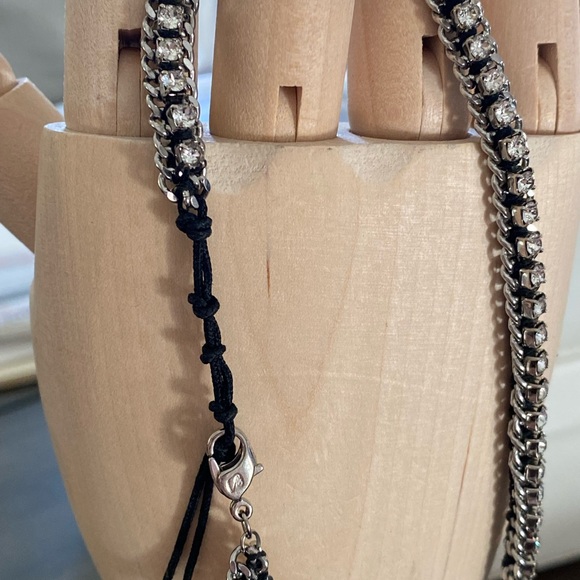 Swarovski Crystal and leather wrap bracelet - Picture 5 of 6